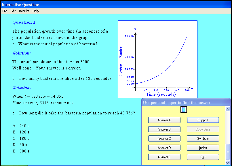 An indices chapter screen shot.