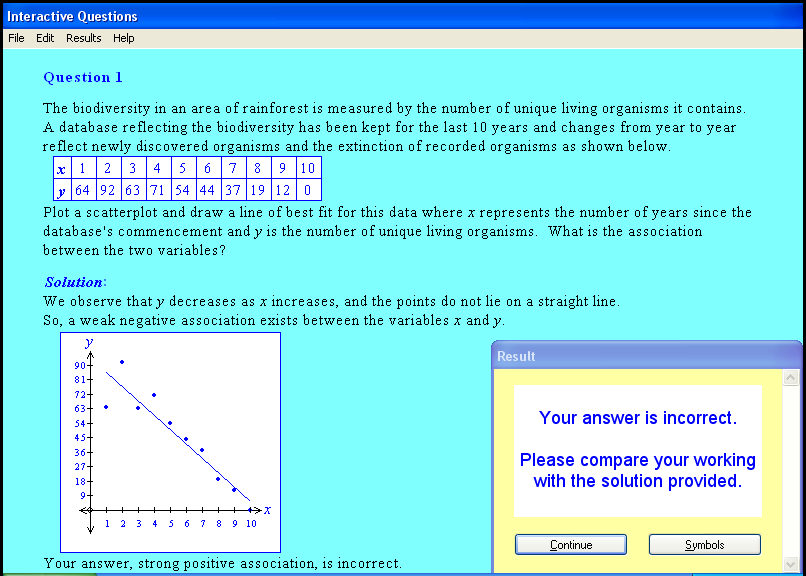 A statistics chapter screen shot.