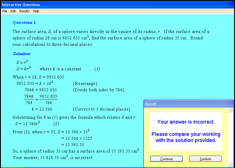A variation chapter screen shot.