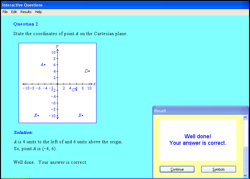 A linear graphs chapter screen shot.