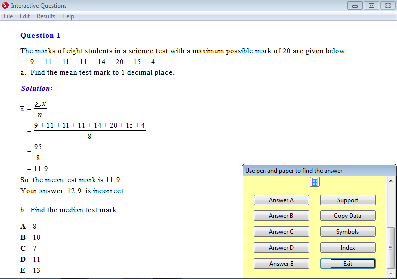 Math homework answers