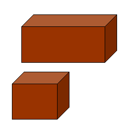 one brick and one-half of a brick