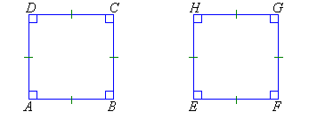 Square ABCD and square EFGH.