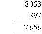 When subtracting large numbers, remember to write the numbers so that the same place values are in the same column.