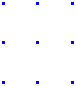 Asquare with 3 rows each containing 3 dots.