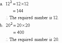 12 squared is 144 and 20 squared is 400