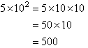 5  10 squared is 500