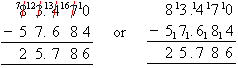 Decomposition method or equals addition method