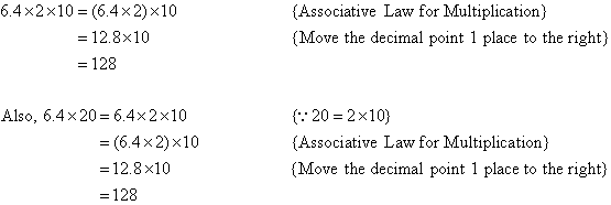 Move the decimal point 1 place to the right.