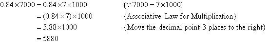 Move the decimal point 3 places to the right.