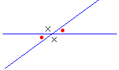 The markings in the diagram indicate the vertically opposite angles