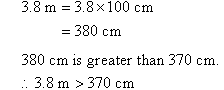 3.8 m > 370 cm