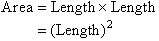 Area equals length squared