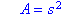 Area equals s squared