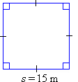 Square of side-length 15 m