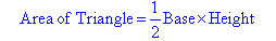 Area of a triangle is equal to half the base times the height