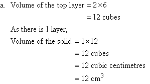 Volume of the solid is 12 cubic centimetres