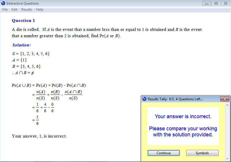 Solution for a question from Year 10 Interactive Maths, Chapter 5: Probability, Exercise 14: Addition Law of Probabilities.