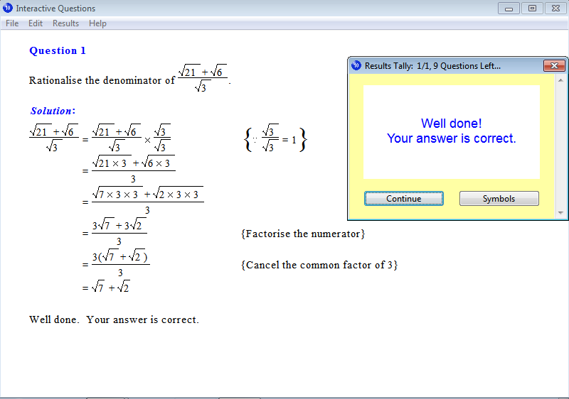 Quadratic equation problem solving