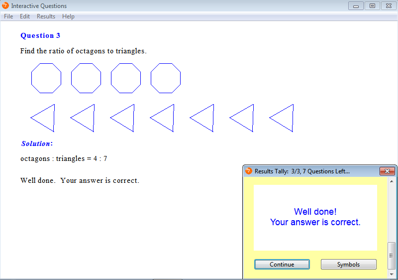 Solution for a question from Year 7 Interactive Maths, Chapter 11: Ratios, Exercise 1: Comparing Quantities.