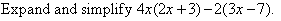 Expand and simplify the algebraic expression.