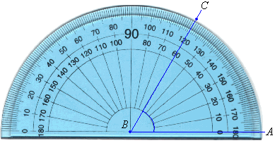 Using a protractor to draw a 60 degree angle