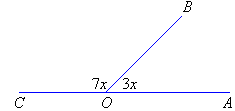 Make use of the sum of adjacent angles