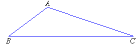 An obtuse-angled triangle