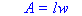 A = lw