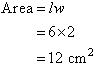 Area = 12 square centimetres