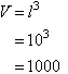 V = 1000