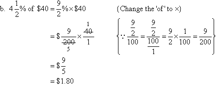 Finding a Percentage of a Quantity