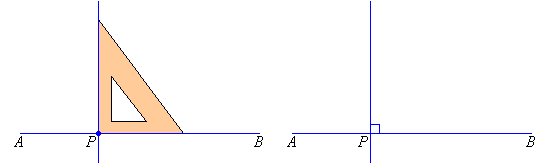 Drawing perpendicular lines using t-square Vector Image